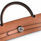 Distinctive Canvas Carry Style: Herbag 31cm Saddle-Inspired Canvas Body with Leather Handle and Shoulder Strap