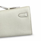 Sophisticated Evening Clutch: Kelly Cut 31 Clutch Epsom Leather Milkshake White