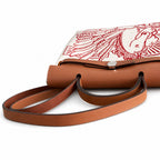 Timeless Leather-Accented Canvas Carry: Herbag 31cm Saddle-Inspired Canvas Body with Leather Handle and Shoulder Strap