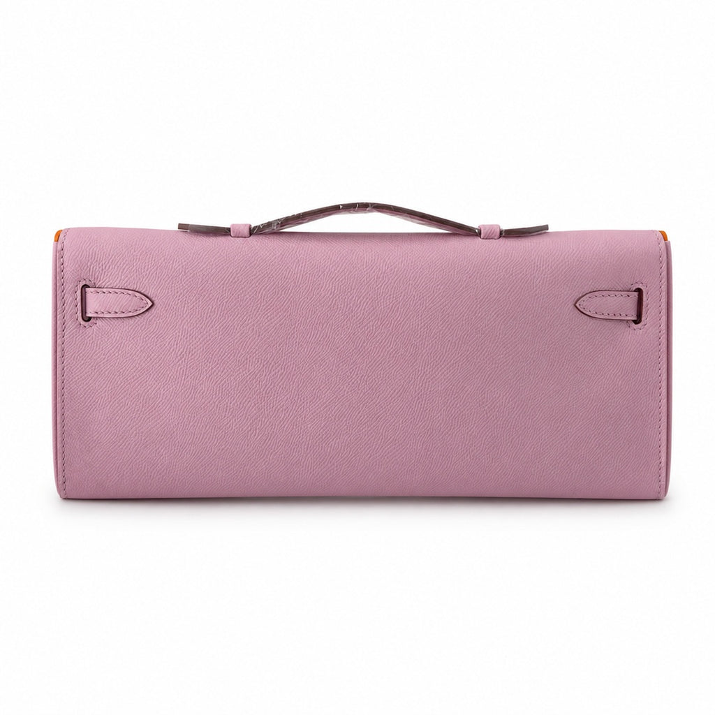 Kelly cut 31 handbag Epsom mallow purple Gold Buckle — Sophisticated Evening Clutch