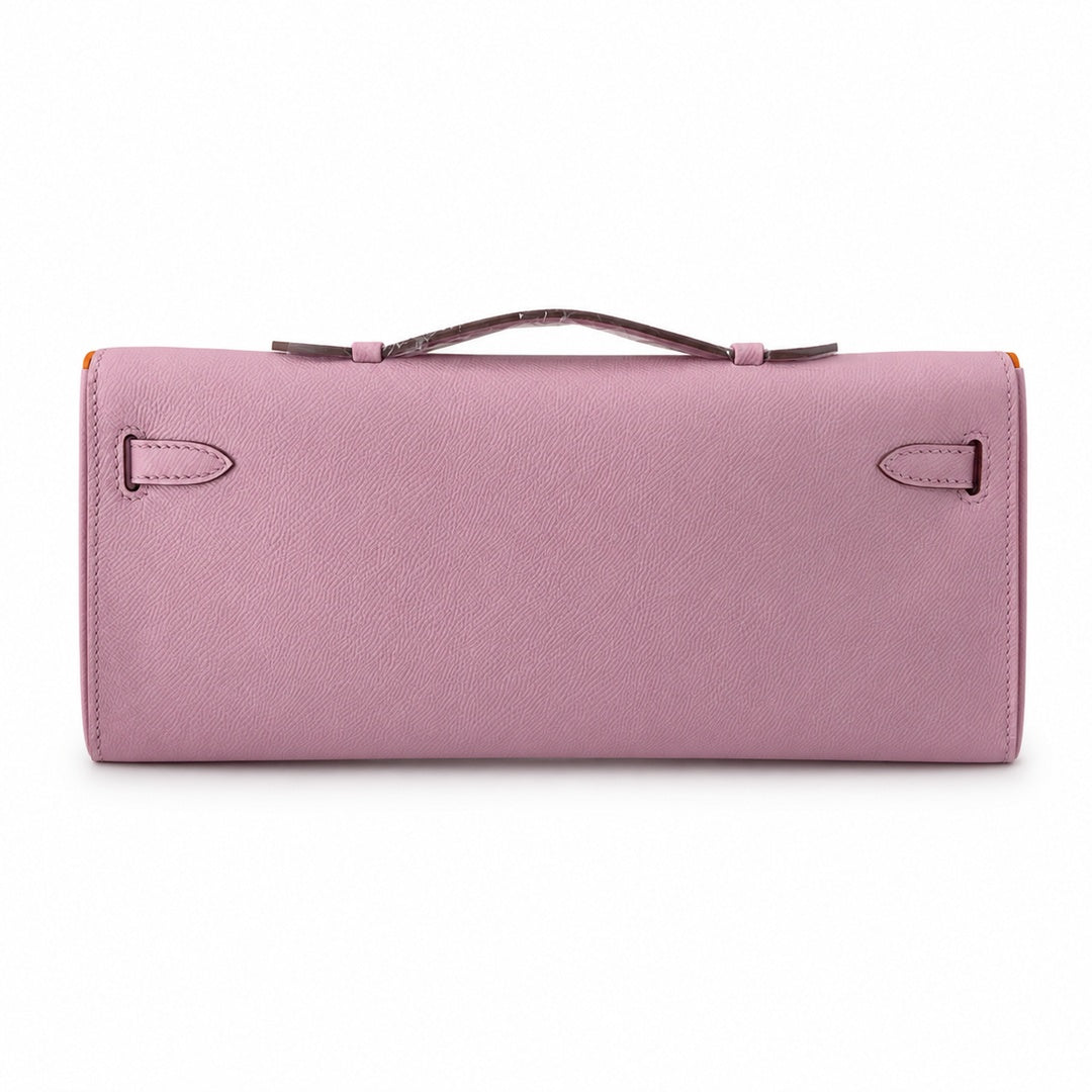 Kelly cut 31 handbag Epsom mallow purple Gold Buckle — Sophisticated Evening Clutch