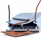 Herbag 31cm Saddle-Inspired Canvas Body with Leather Handle and Shoulder Strap — Timeless Saddle-Influenced Bag