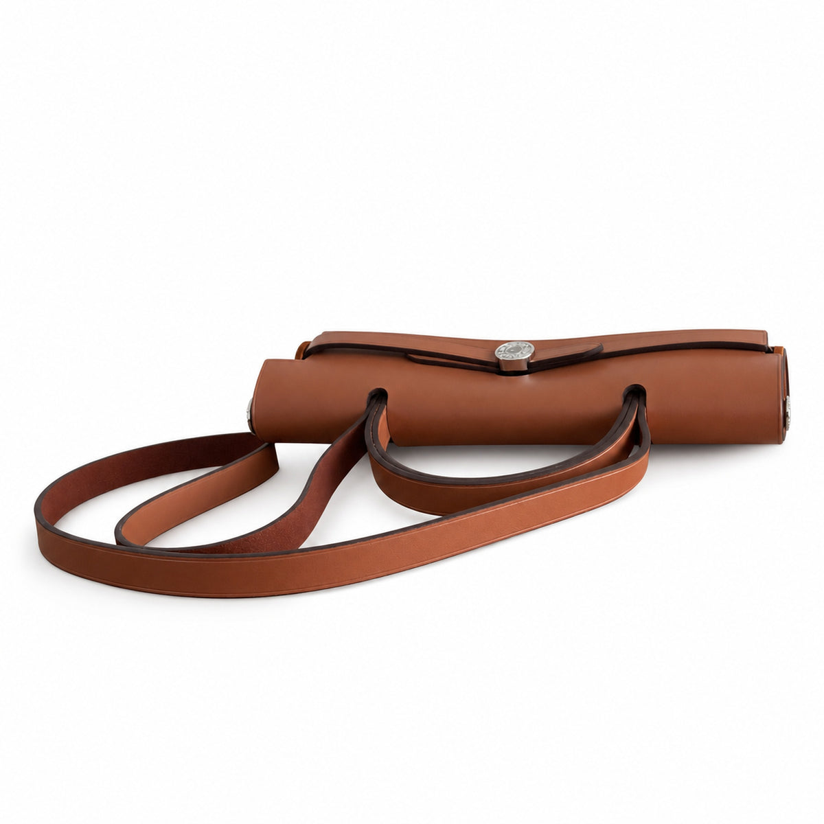 Herbag 31cm Saddle-Inspired Canvas Body with Leather Handle and Shoulder Strap — Distinctive Saddle-Inspired Handbag