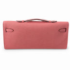 Kelly cut 31 clutch Epsom Milkshake Powder Gold Buckle — Elegant Hand-Carry Clutch