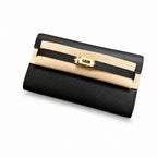 Kelly in Black Epsom Leather with Gold Buckle — Structured Top-Handle Handbag