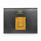 Black Gold Kelly Messenger messenger bag for men and women, Black Gold Buckle, imported leather, all-steel hand-waxed thread, the highest — Timeless Top-Handle Design