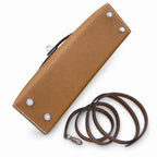 handmade Second generation Kelly 19cm imported Epsom Leather earthy yellow Gold and Silver Buckle — Sophisticated Small-Scale Bag
