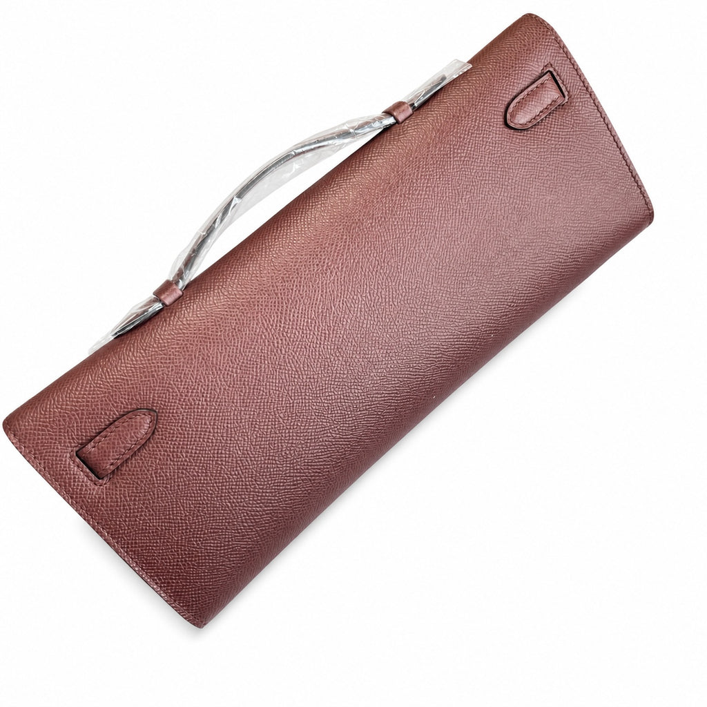 Streamlined Evening Bag: Kelly Cut 31 Clutch Epsom Leather Burgundy