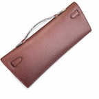 Streamlined Evening Bag: Kelly Cut 31 Clutch Epsom Leather Burgundy