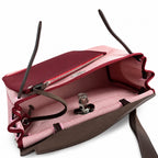 Elegant Canvas-and-Leather Hand-Carry Bag: Herbag 31cm Saddle-Inspired Canvas Body with Leather Handle and Shoulder Strap