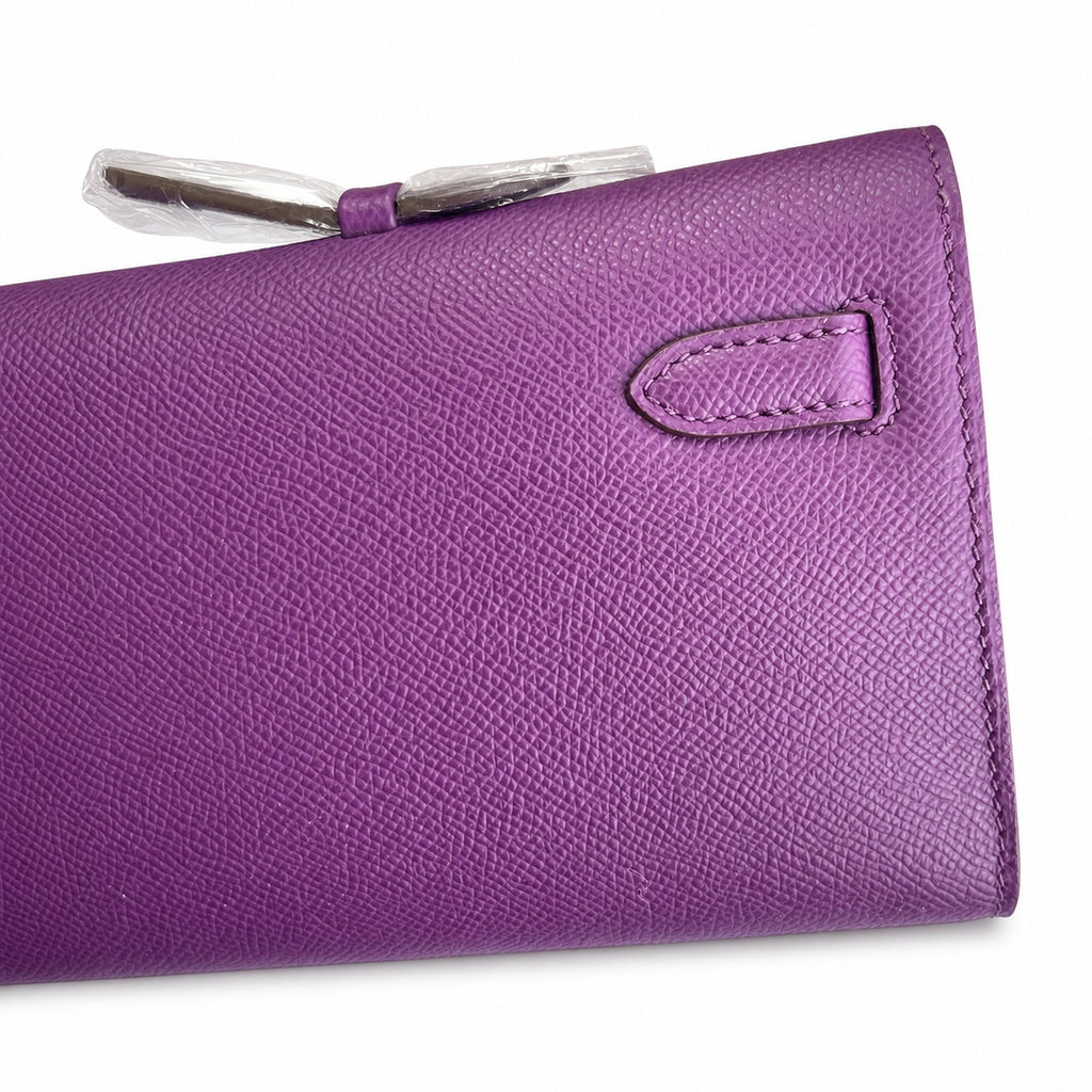 Kelly Cut 31 Clutch Epsom Leather Anemone — Polished Compact Clutch