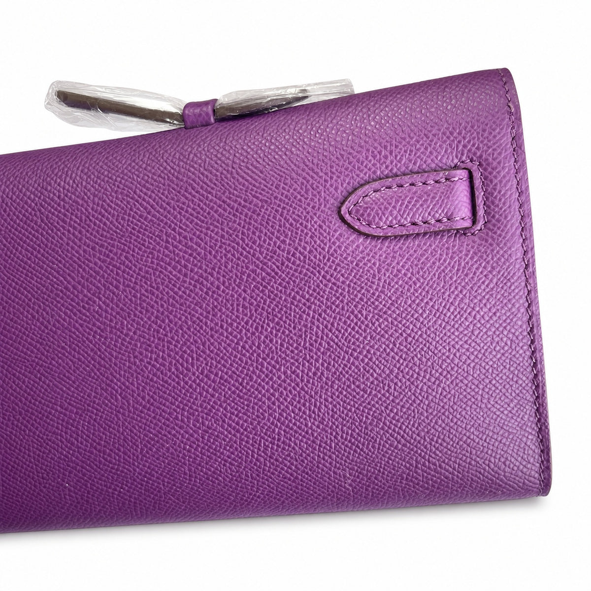 Kelly Cut 31 Clutch Epsom Leather Anemone — Polished Compact Clutch