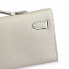 Kelly Cut 31 Clutch Epsom Leather Milkshake White — Sophisticated Evening Clutch