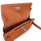 Kelly Depeches 25cm Togo Leather with Shoulder Strap — Versatile Hand-Carry Clutch