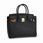 Birkin Retourne in Noir Togo Leather with Contrast Interior (Gold Hardware) — Timeless Structured Handbag