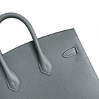 Birkin 25 Sellier 63 Vert Amande Epsom Silver Hardware — Timeless Structured Handbag