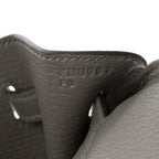 Birkin 25 Gris Meyer crafted from incredibly soft Togo calfskin leather — Polished Top-Handle Bag