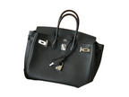 Birkin Retourne in Noir Togo Leather with Contrast Interior (Palladium Hardware) — Streamlined Structured Bag