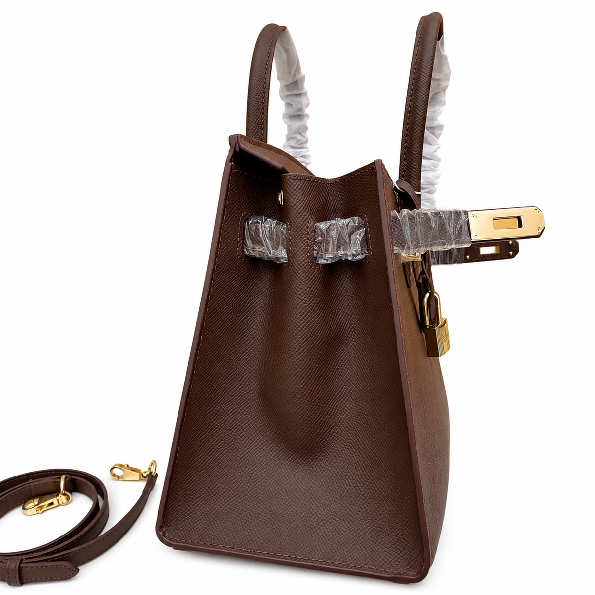 Birkin Style 25/30 Sellier in Chocolat Epsom Leather (Gold Hardware) — Elegant Hand-Carry Design