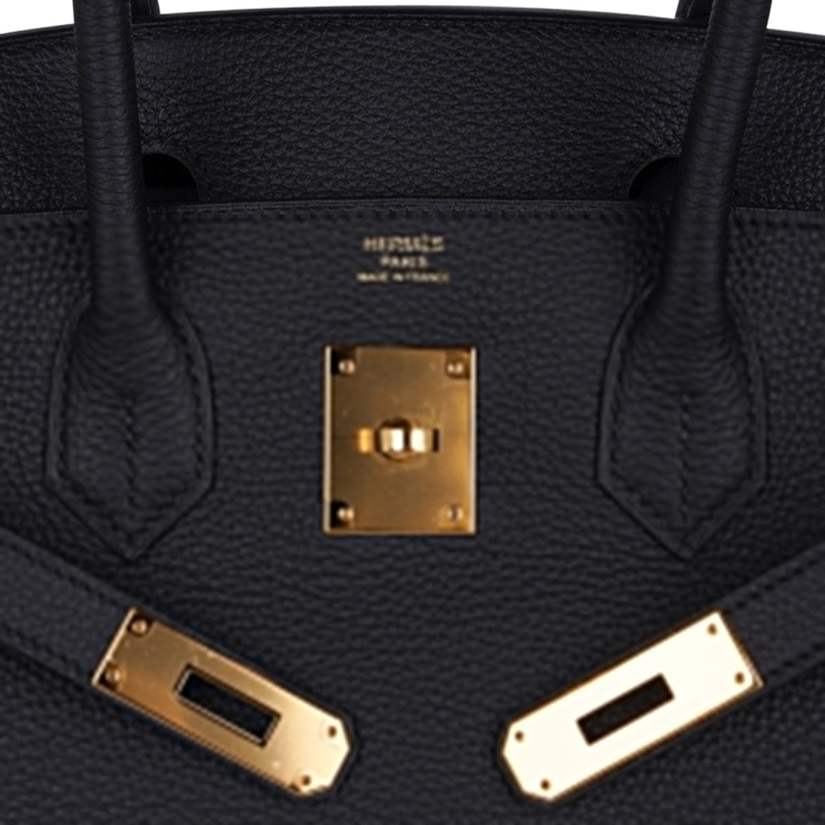 Birkin 30 Bag Black Togo Leather with Gold Hardware — Structured Top-Handle Tote