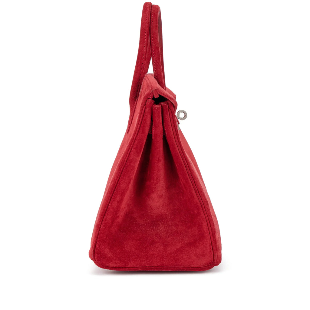 Birkin 25 Palladium Hardware Rouge Vif Doblis — Sophisticated Tote Style