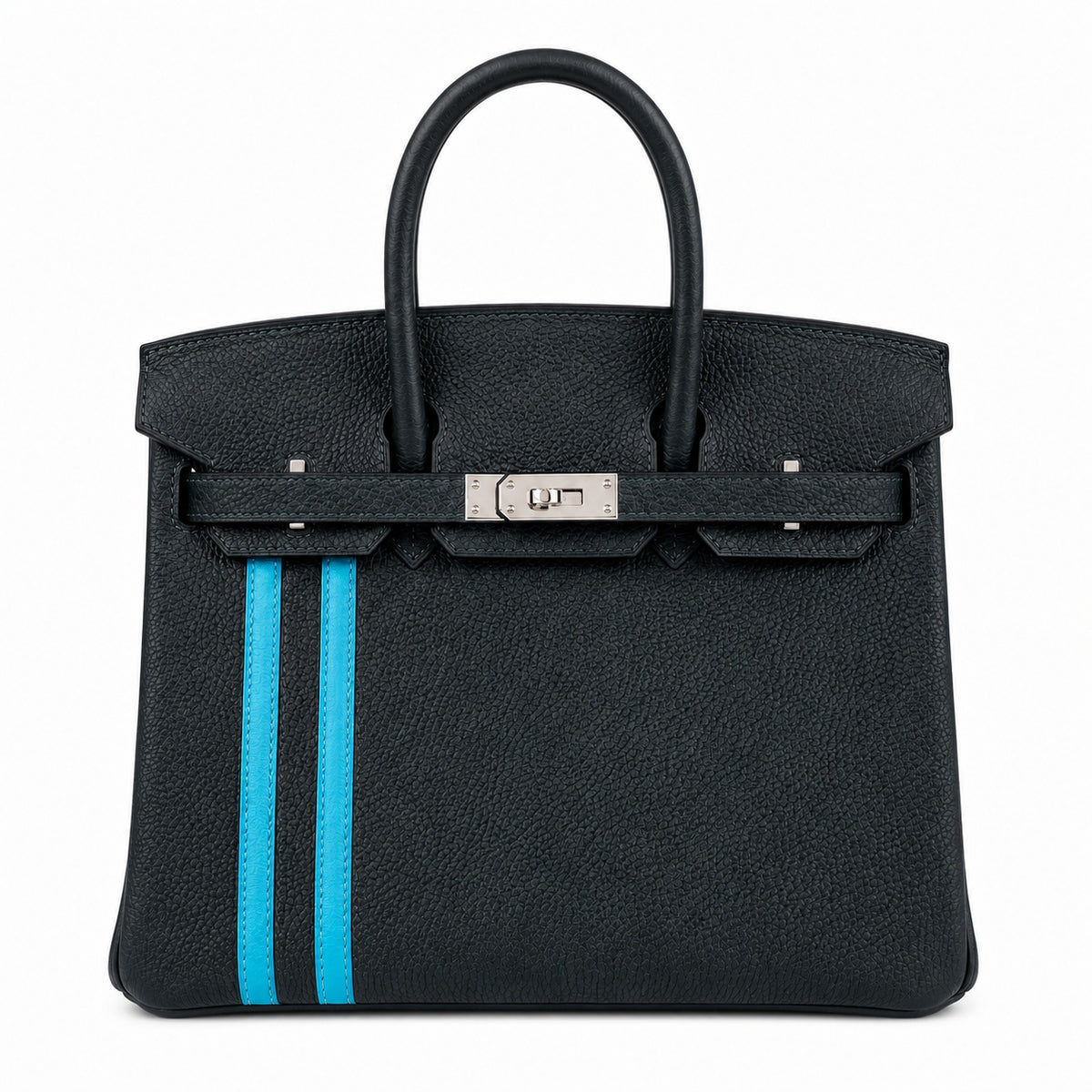 Mini Birkin 25cm Officier Edition in Cypress Green Togo & Swift Calfskin — Refined Structured Tote