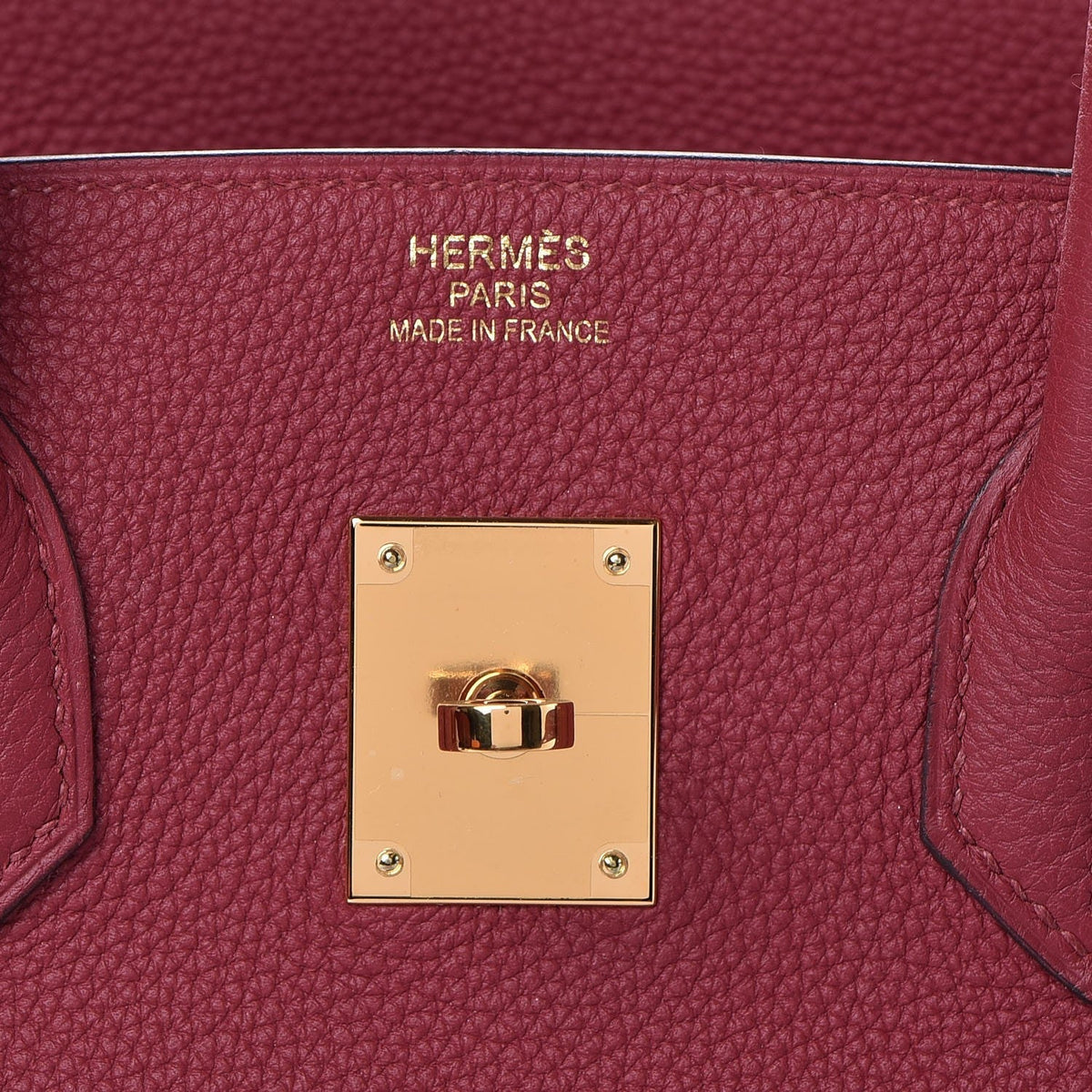 Birkin 25cm Rouge H Bordeaux Red Gold Hardware Bag Y Stamp — Sophisticated Tote Style