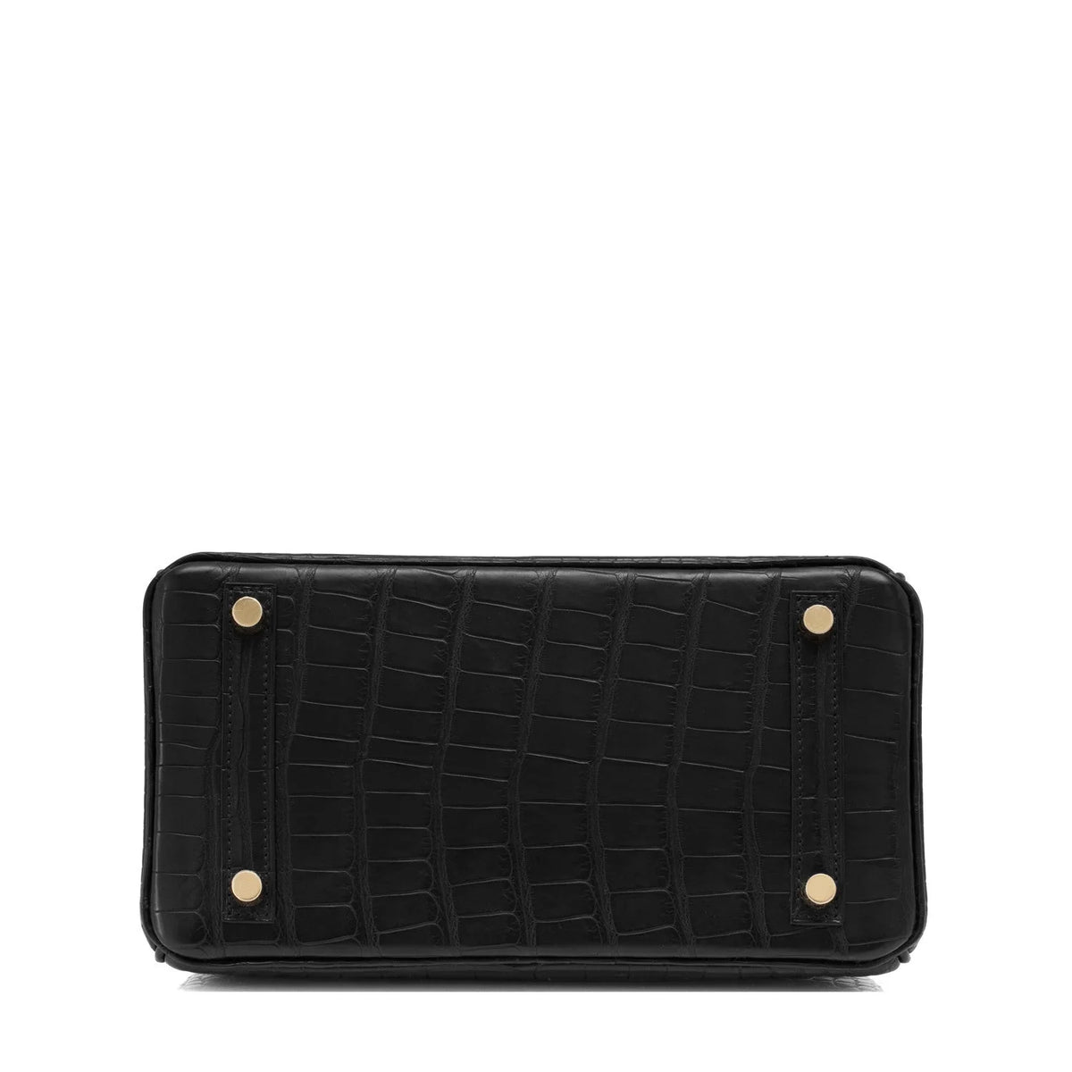 Black Matte Alligator Baby Birkin 20cm Gold Hardware — Streamlined Structured Bag