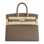 Birkin 25 Sellier 18 Etoupe Epsom Gold Hardware — Elegant Hand-Carry Design