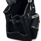 Birkin Cargo 35 in Noir Toile Goéland and Swift Leather (Palladium Hardware) — Refined Structured Tote