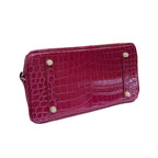 Birkin Style 25/30/35 Retourne in Rubis Crocodile-Embossed Leather (Gold Hardware) — Elegant Hand-Carry Design