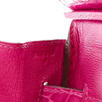 Birkin 30 Rose Pourpre Shiny Niloticus Crocodile Gold Hardware — Classic Hand-Carry Tote