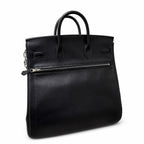Birkin 40 Rock Sellier in Noir Swift Leather (Palladium Hardware) — Timeless Structured Handbag