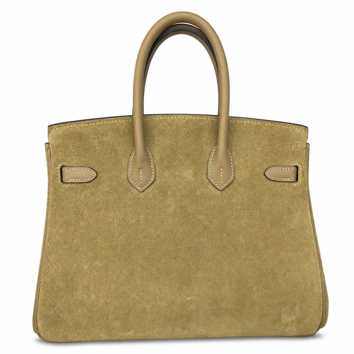 Elegant Neutral Birkin 25cm Grizzly Beige Suede Luxury Top-Handle Tote — Sophisticated Tote Style