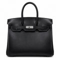 Rare Limited Edition Birkin 30cm So Black Total Matte-Hardware Luxury Tote — Distinctive Carryall Silhouette