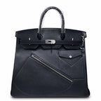 Birkin 40 Rock Sellier in Noir Swift Leather (Palladium Hardware) — Timeless Structured Handbag