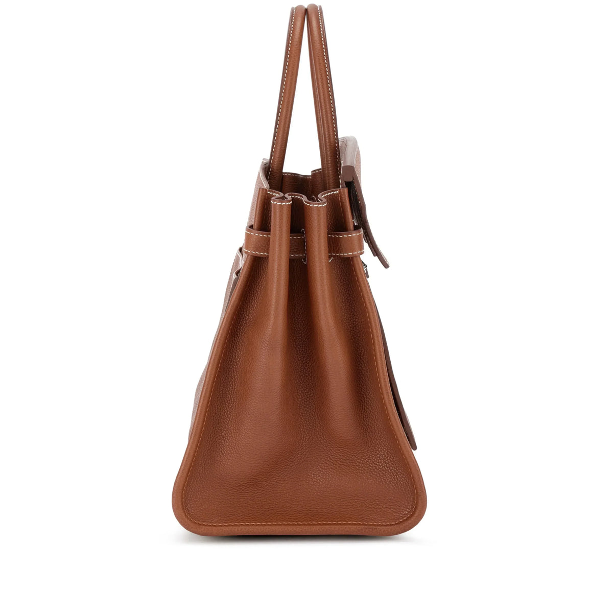 Birkin 35 L'Envers Edition Fauve Barenia Faubourg Palladium Hardware — Distinctive Carryall Silhouette