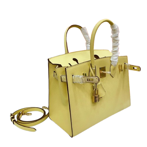 Birkin Style 25/30 Sellier in Lime Epsom Leather (Gold Hardware) — Timeless Structured Handbag