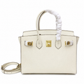 Birkin Style 25/30 Sellier in Craie Epsom Leather (Gold Hardware) — Streamlined Structured Bag