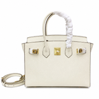 Birkin Style 25/30 Sellier in Craie Epsom Leather (Gold Hardware) — Streamlined Structured Bag