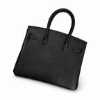 Birkin Retourne in Noir Togo Leather with Contrast Interior (Gold Hardware) — Timeless Structured Handbag