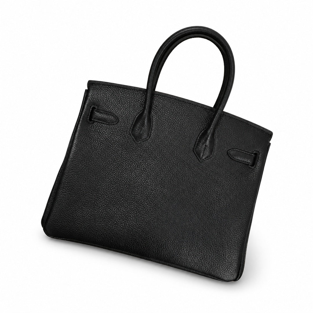 Birkin Retourne in Noir Togo Leather with Contrast Interior (Gold Hardware) — Timeless Structured Handbag