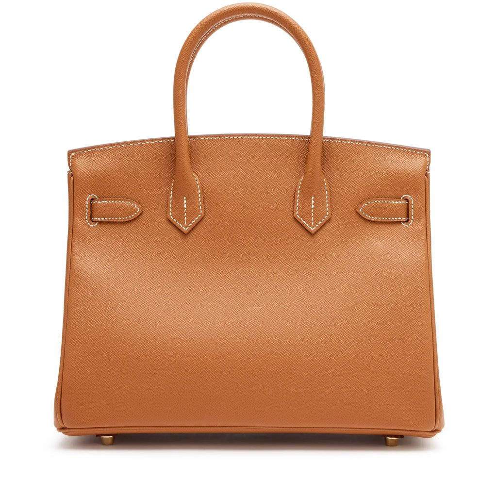 Birkin Sellier 25 Gold Epsom Leather Rolled Handles Gold Hardware — Classic Hand-Carry Tote