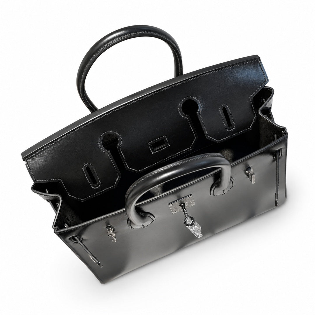 Rare Limited Edition Birkin 30cm So Black Total Matte-Hardware Luxury Tote — Distinctive Carryall Silhouette