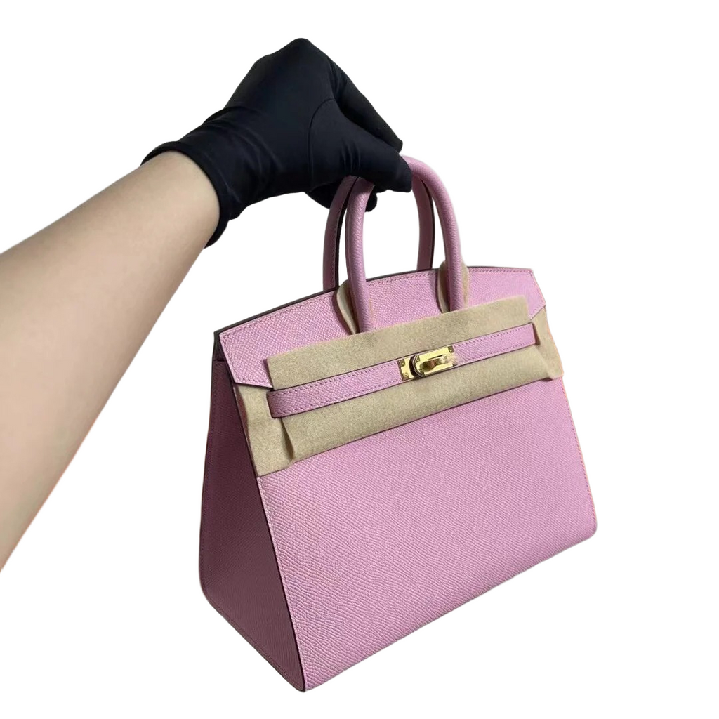 Birkin 25 Sellier Mauve Sylvestre Epsom Gold Hardware — Structured Top-Handle Tote