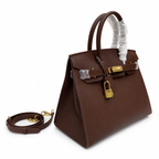 Birkin Style 25/30 Sellier in Chocolat Epsom Leather (Gold Hardware) — Elegant Hand-Carry Design