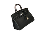 Birkin Retourne in Noir Togo Leather with Contrast Interior (Palladium Hardware) — Streamlined Structured Bag