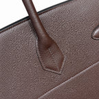 Large Birkin HAC 40cm Men's Tote in Premium Chocolate Brown Togo Cowhide — Streamlined Structured Bag