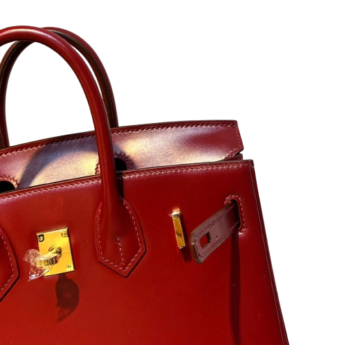 Birkin 25 Sellier in Rouge H Boxcalf Leather (Gold Hardware) — Refined Structured Tote