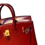 Birkin 25 Sellier in Rouge H Boxcalf Leather (Gold Hardware) — Refined Structured Tote